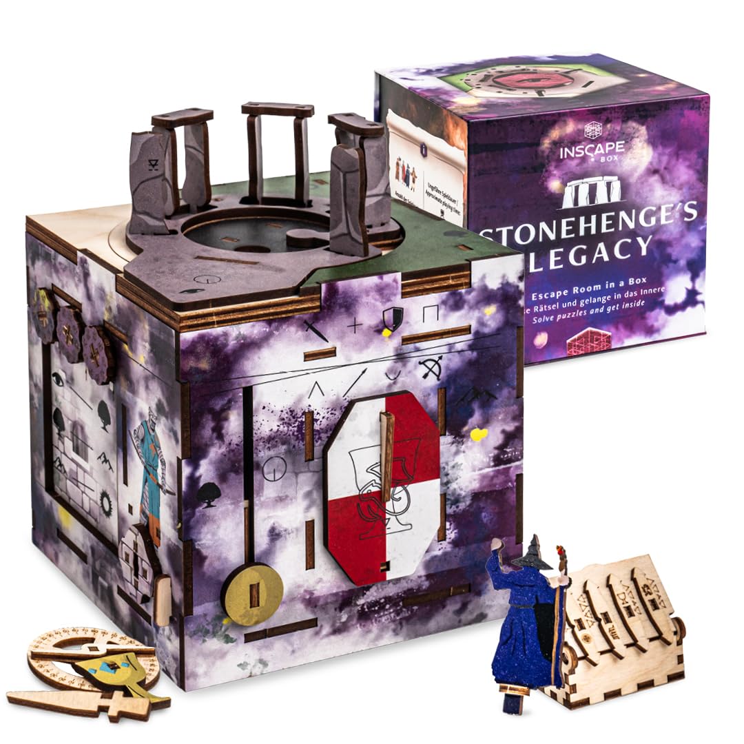 INSCAPE Cluebox Stonehenge Legacy 3D Holzpuzzle Rätselbox Escape Room Spiel Geschenk für Erwachsene