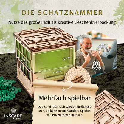 INSCAPE Maya Myths XL Rätselbox Holz Escape Room Spiel 3D Puzzle Box Geschenk für Erwachsene