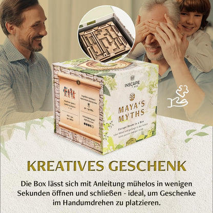 INSCAPE Maya Myths XL Rätselbox Holz Escape Room Spiel 3D Puzzle Box Geschenk für Erwachsene