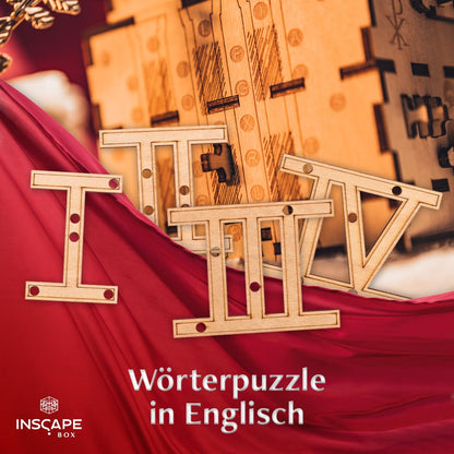INSCAPE Caesar’s Riches Rätselbox Holz Escape Room Spiel 3D Puzzle Box Denkspiel für Erwachsene & Kinder