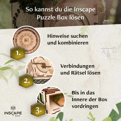INSCAPE Maya Myths XL Rätselbox Holz Escape Room Spiel 3D Puzzle Box Geschenk für Erwachsene