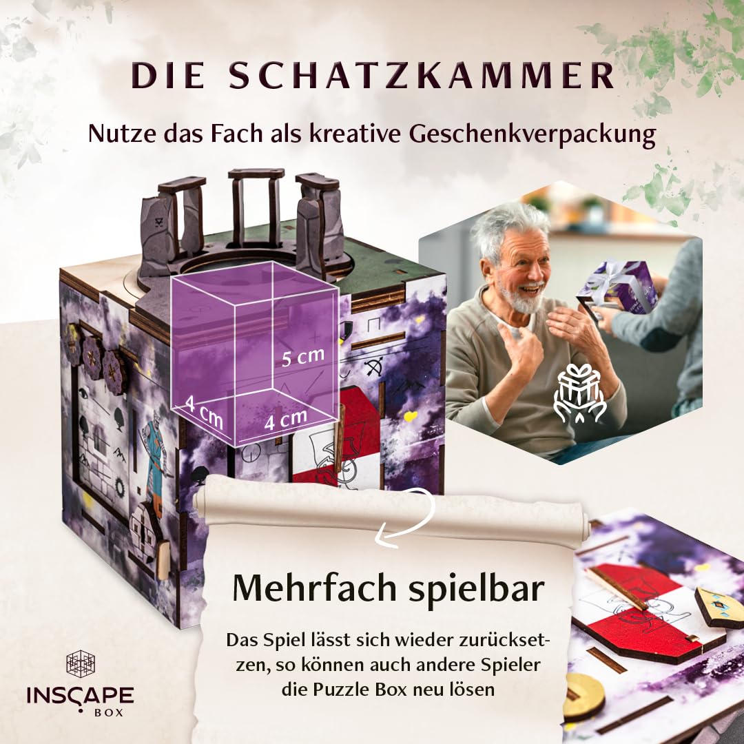 INSCAPE Cluebox Stonehenge Legacy 3D Holzpuzzle Rätselbox Escape Room Spiel Geschenk für Erwachsene
