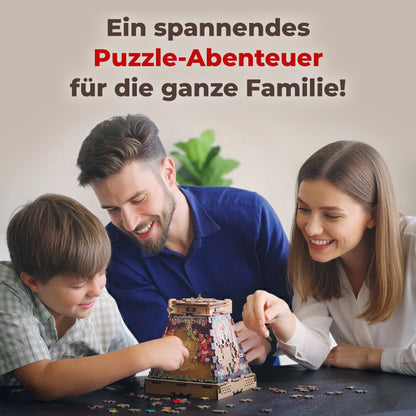 iDventure Cluepuzzle Sonnenpyramide 3D Holzpuzzle Escape Room Spiel Geschenkbox Rätselbox Erwachsene Geldgeschenk